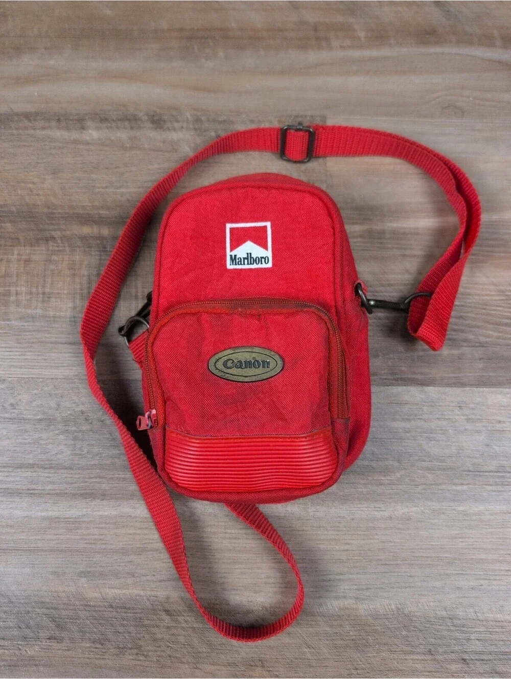 Canon Sure Shot Owl Marlboro 35mm Camera w/Red Marlboro Case